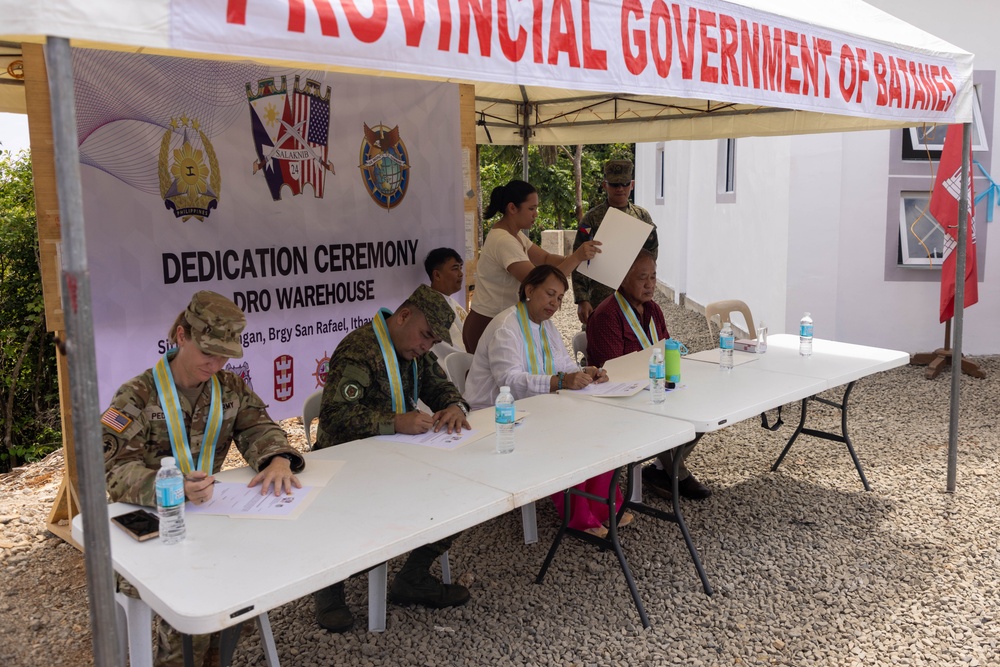 Provincial Government of Batanes hosts dedication ceremony for disaster relief warehouse with 130th Engineer Brigade