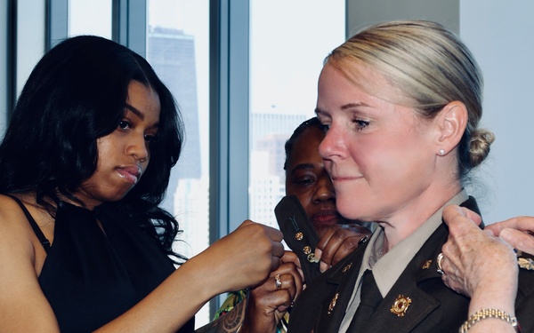 Gold Star Family Pins Rank on National Guard Colonel and Friend