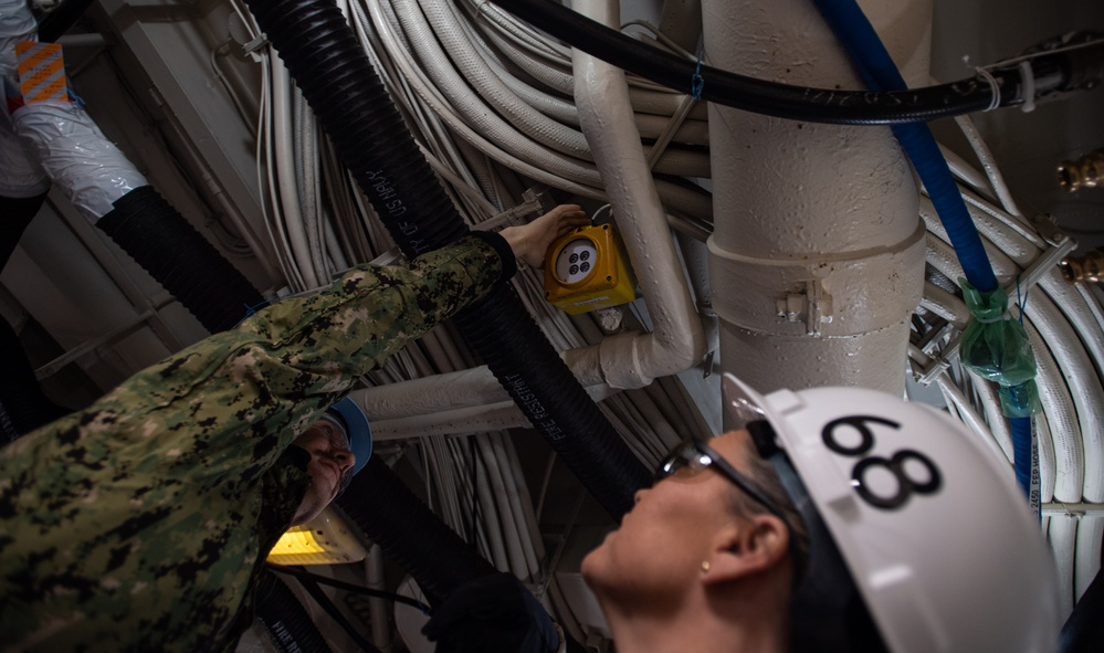 Sailors Perform Inspection