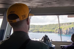 USS Ronald Reagan (CVN 76) departs Guam