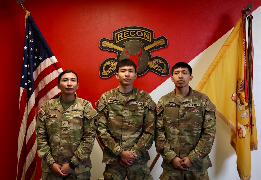 Three siblings all currently serving in the 1-113th Cavalry