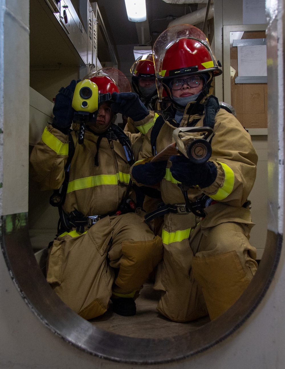 United States Navy Sailors Participate in Fire Training