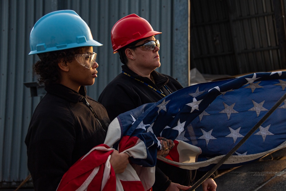 Sailors Conduct Colors