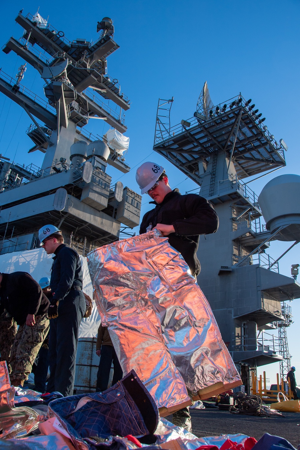 Sailors Inspect Inventory