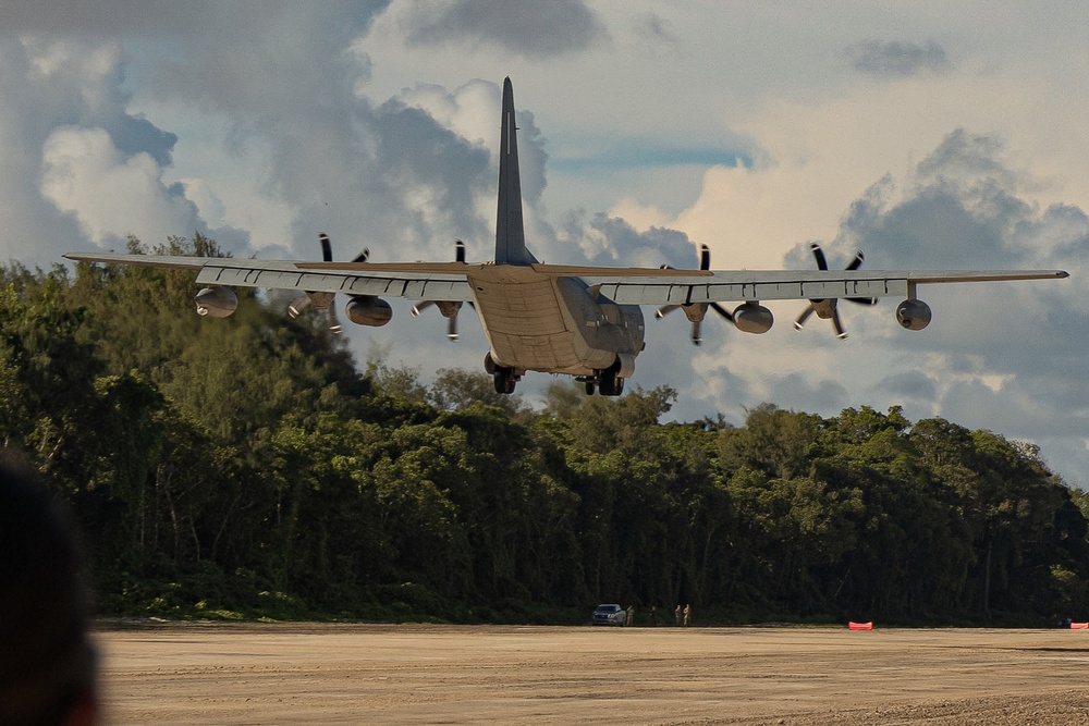Marine Corps Aircraft Lands on Peleliu Newly Recertified Airstrip