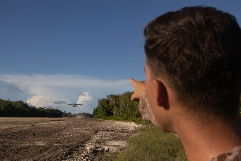 Marine Corps Aircraft Lands on Peleliu Newly Recertified Airstrip