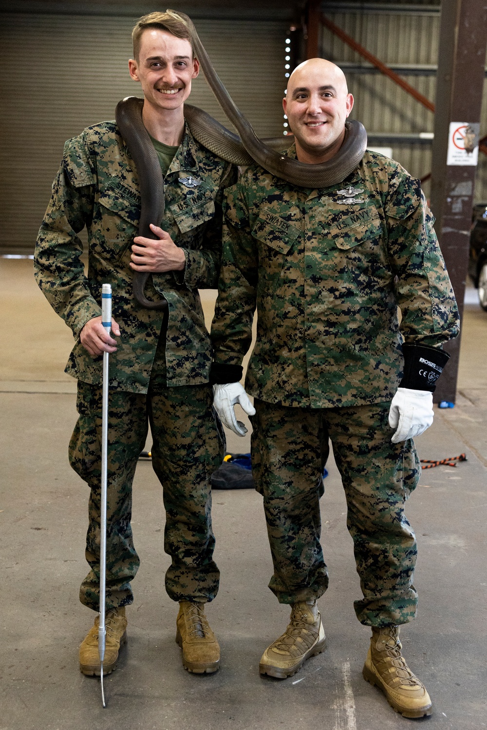 MRF-D 24.3: U.S. Sailors participate in snake handling course