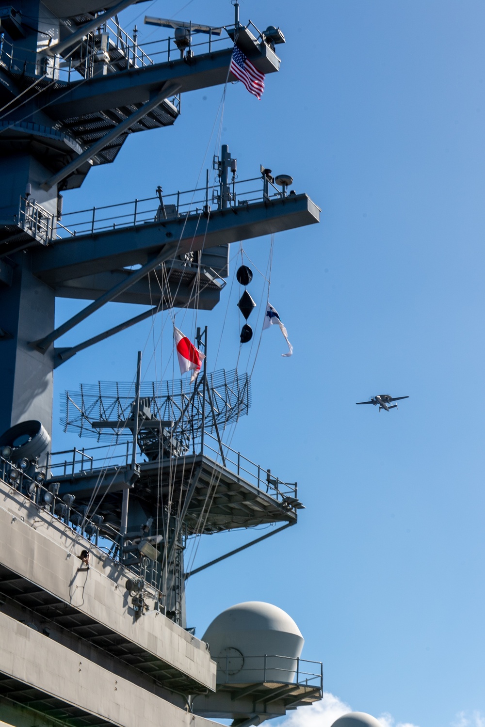 USS Ronald Reagan (CVN76) Sailors conduct flight deck operations