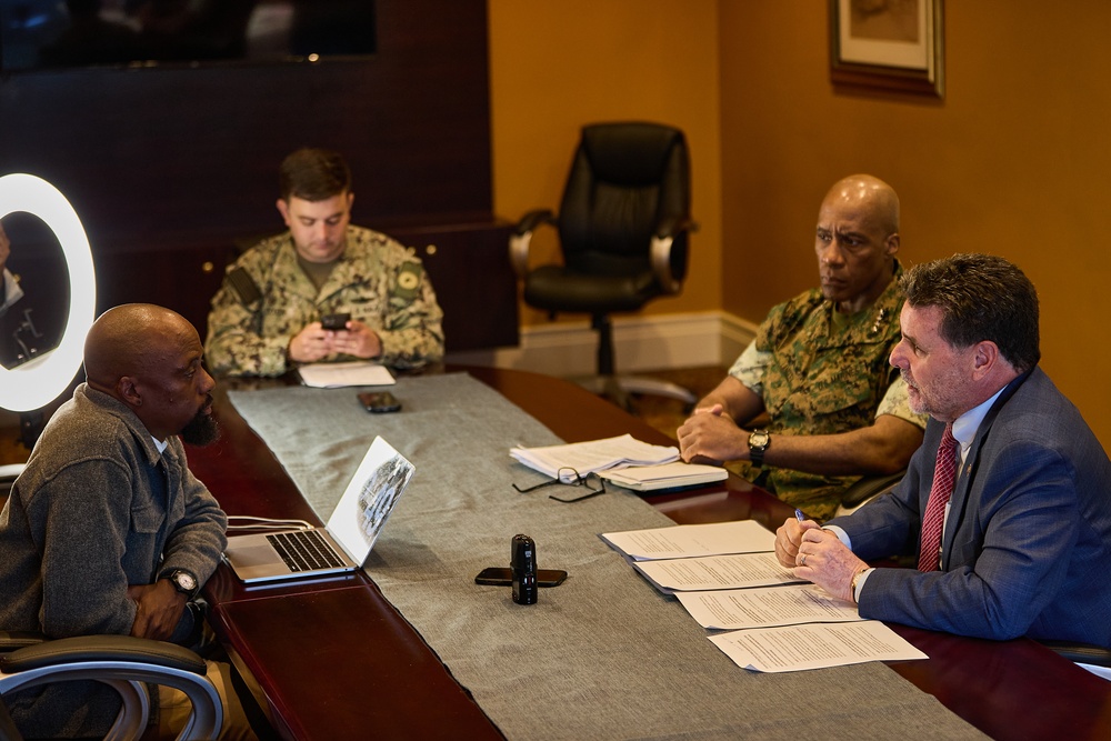 Gen. Langley conducts Radio Interview