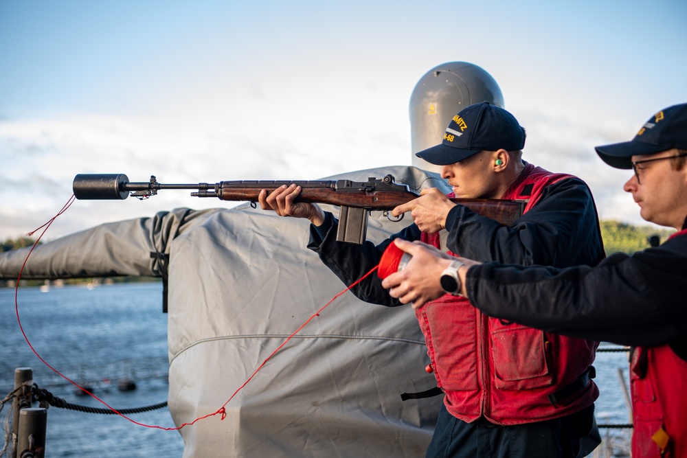 Sailors Shoot A Leading Line