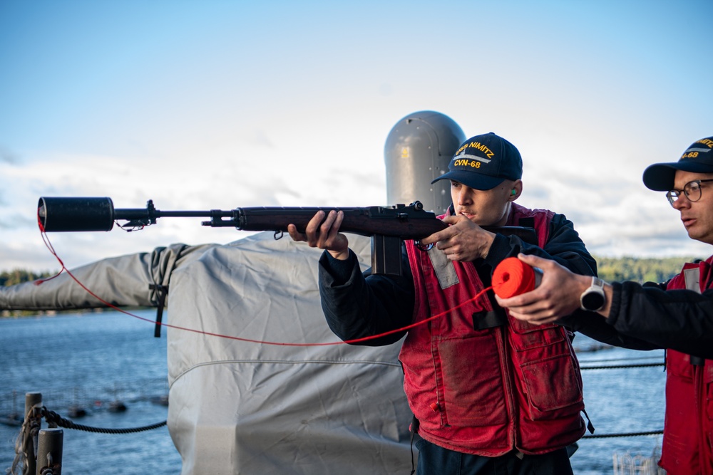 Sailors Shoot A Leading Line