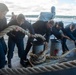 Sailors Heave Line On The Fantail