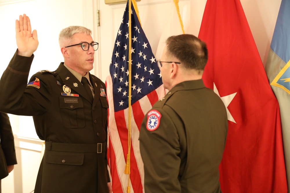 Col. James Hannigan promoted during ceremony at Army Navy Club