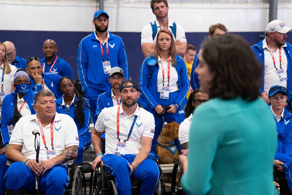 2024 Warrior Games | Welcome Ceremony | Team Air Force | Under Secretary of the Air Force Melissa G. Dalton