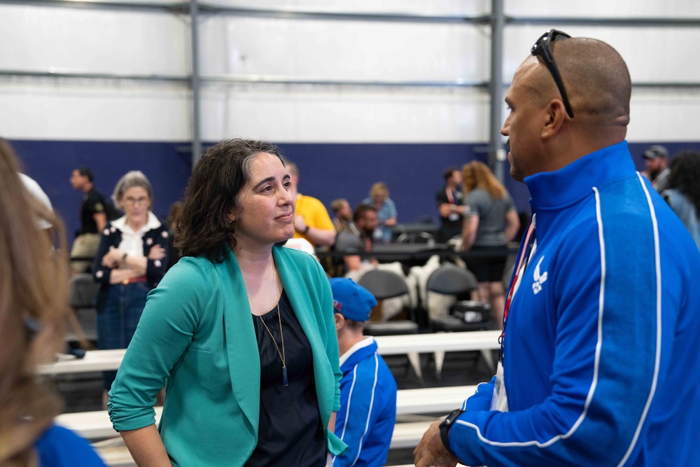 2024 Warrior Games | Welcome Ceremony | Team Air Force | Under Secretary of the Air Force Melissa G. Dalton | SMSgt Brian Williams