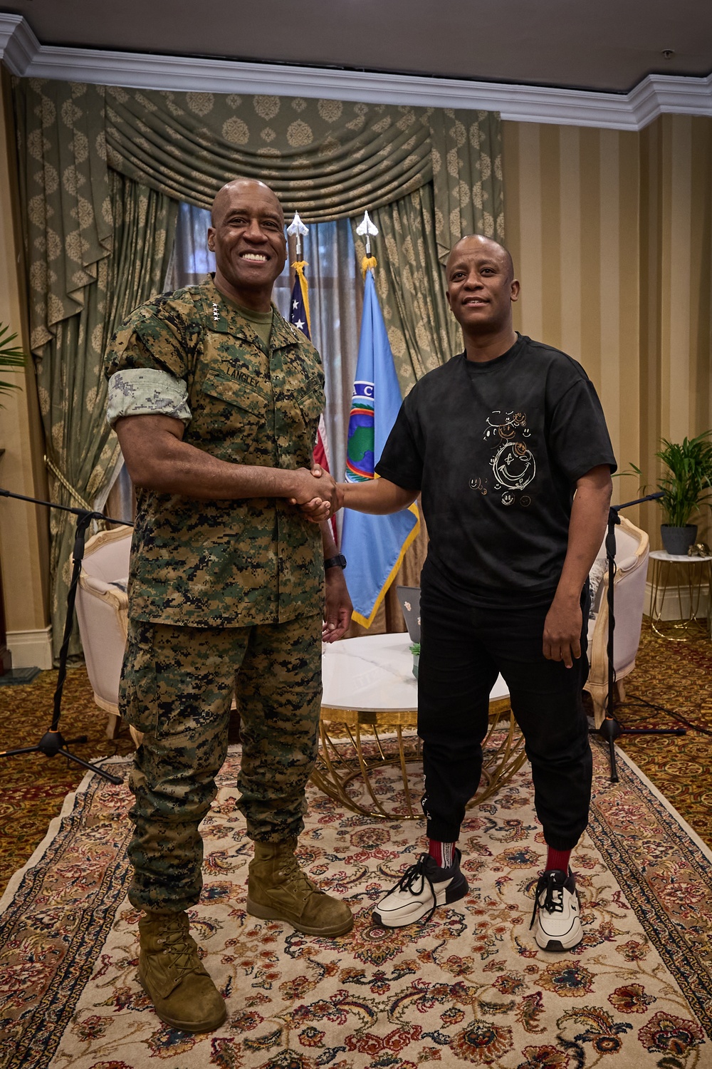 Gen. Langley speaks during a podcast for African Chiefs of Defense Conference 2024
