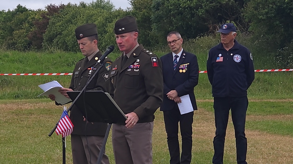 Maj. Gen. William Ryan speaks at Hanger Ceremony