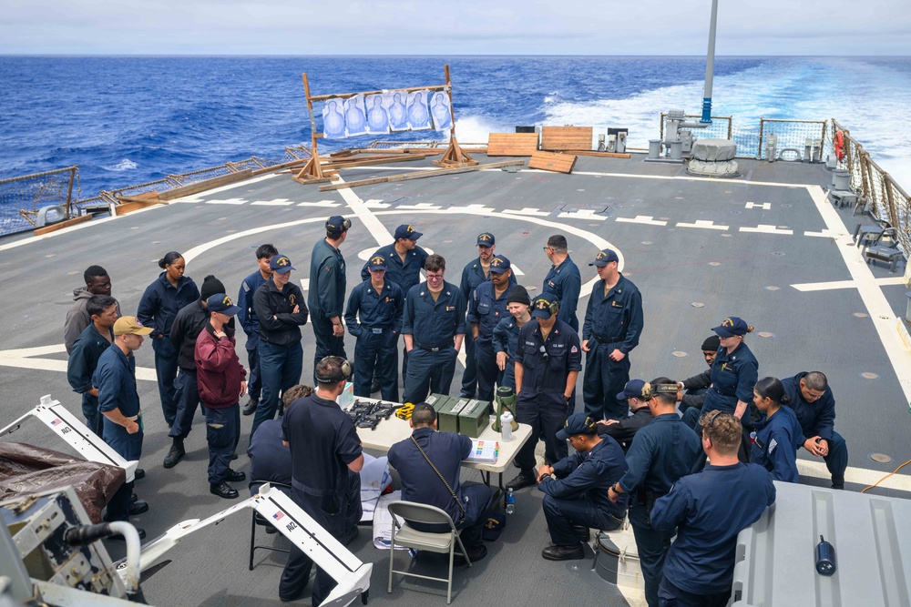 M9 Qualification aboard USS Curtis Wilbur