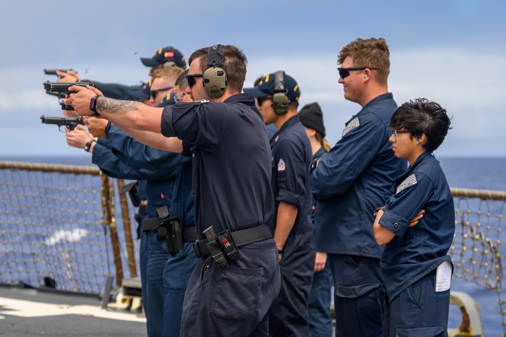 M9 Qualification aboard USS Curtis Wilbur