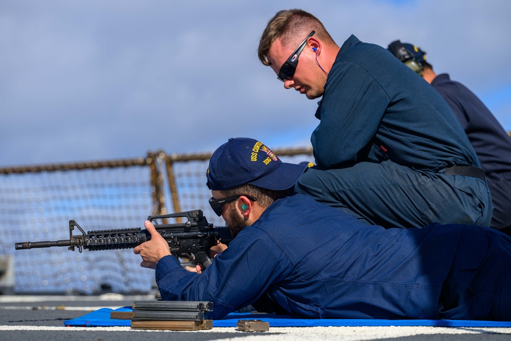 M4 Qualifications onboard USS Curtis Wilbur (DDG 54)