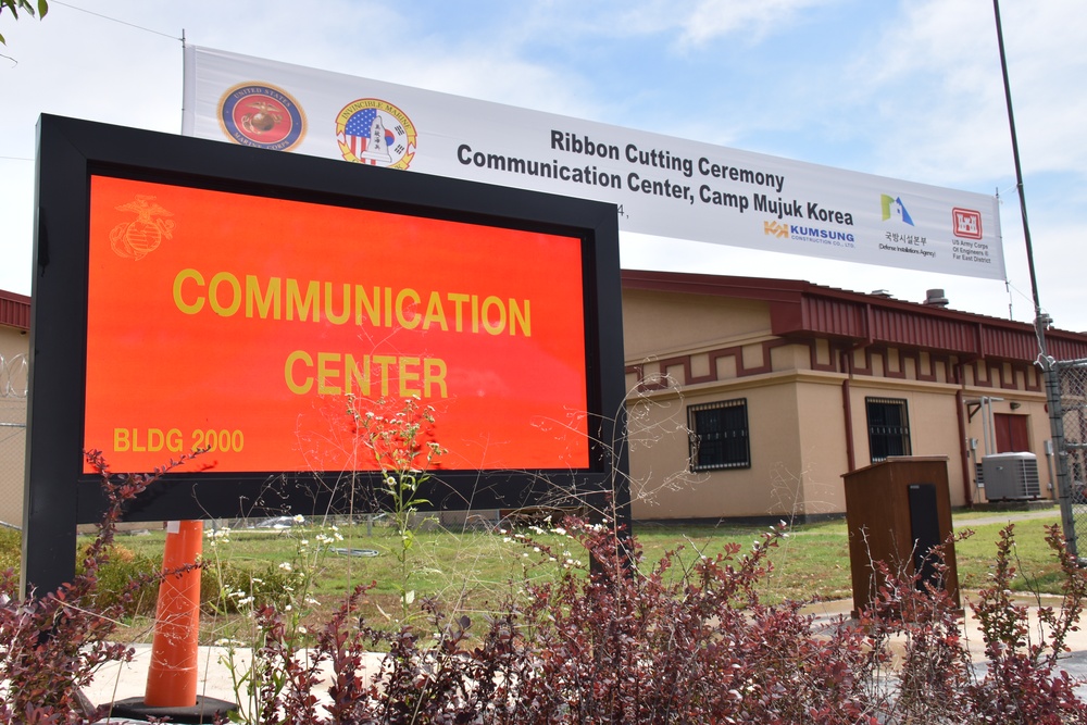 Officials cut ribbon on new communication center at Camp Mujuk, South Korea