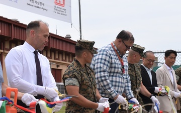 Officials cut ribbon on new communication center at Camp Mujuk, South Korea