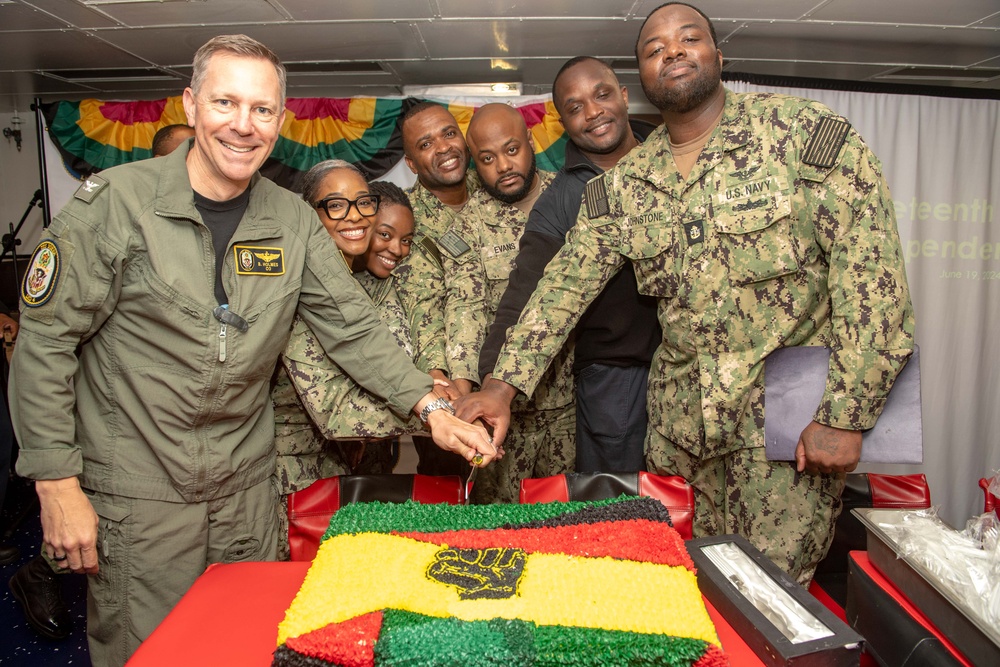 Boxer Sailors observe Juneteenth