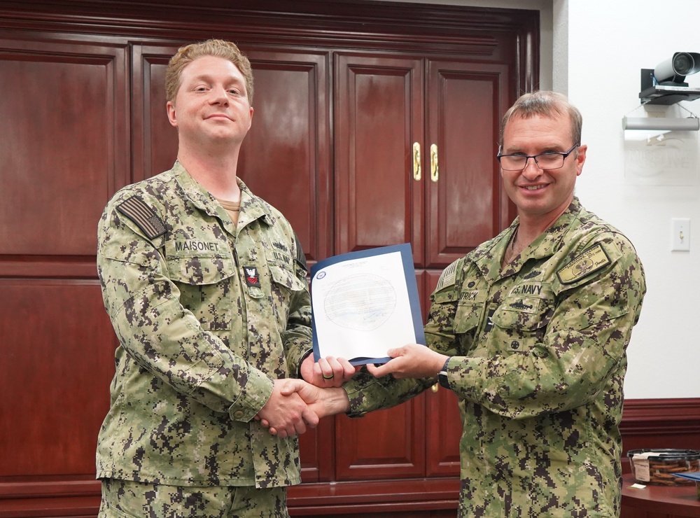 NWS Yorktown recognizes Sailors and Civilians who served as part of the Incident Management Team during HURREX-CG2024