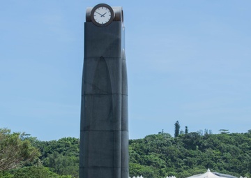 U.S. Navy volunteers commemorate Battle of Okinawa at Peace Memorial Park candle lighting