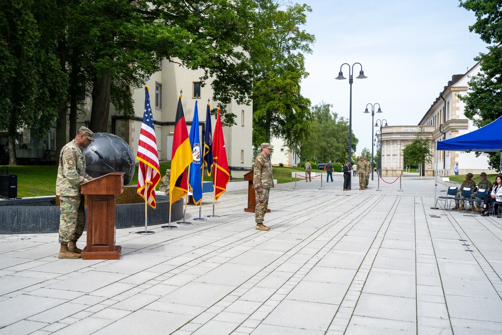 USEUCOM Headquarters Commandant’s office change of command ceremony