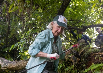 Artero and Tweed families hike to Tweed’s Cave