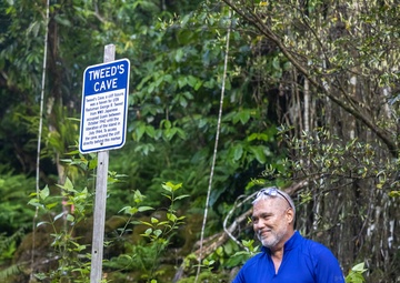 Artero and Tweed families hike to Tweed’s Cave