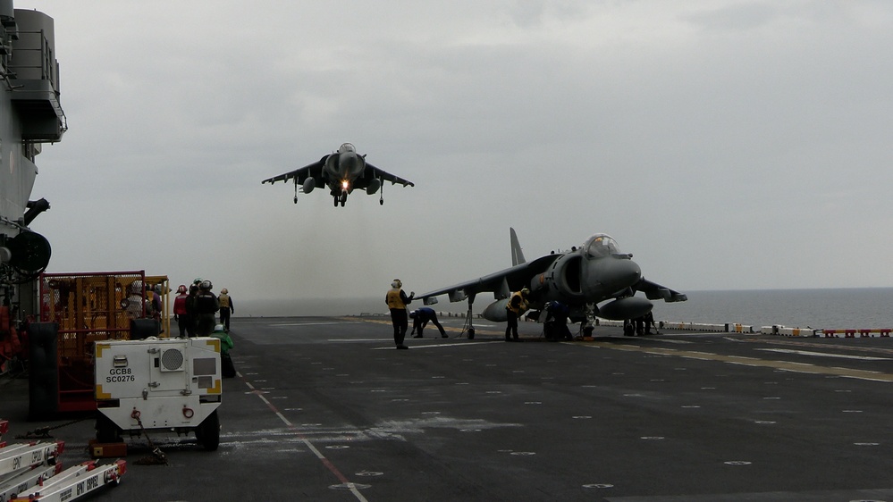 Spanish Navy AV-8B Harriers Aboard USS Wasp (LHD 1) During BALTOPS 24