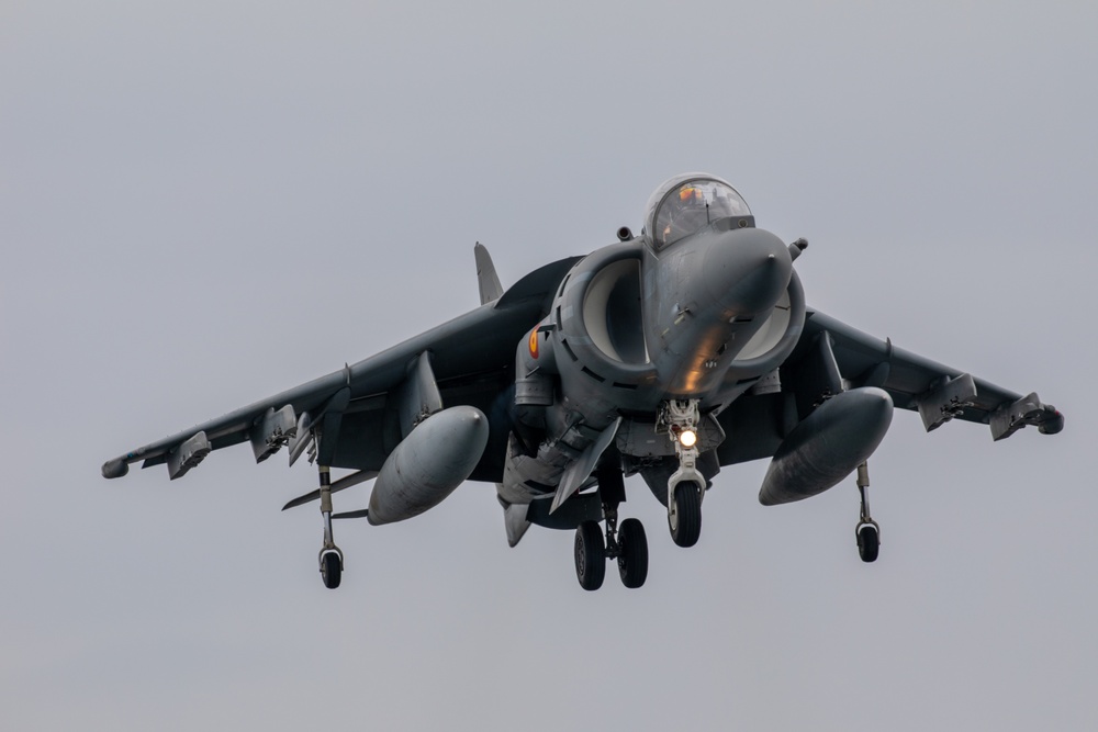 Spanish Navy AV-8B Harriers Aboard USS Wasp (LHD 1) During BALTOPS 24