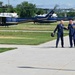 CSAF Allvin helicopter arrival with Slovakia Maj. Gen. Tóth
