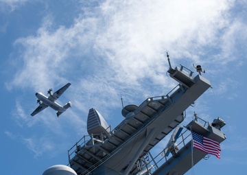 USS Ronald Reagan (CVN76) Sailors conduct flight deck operations