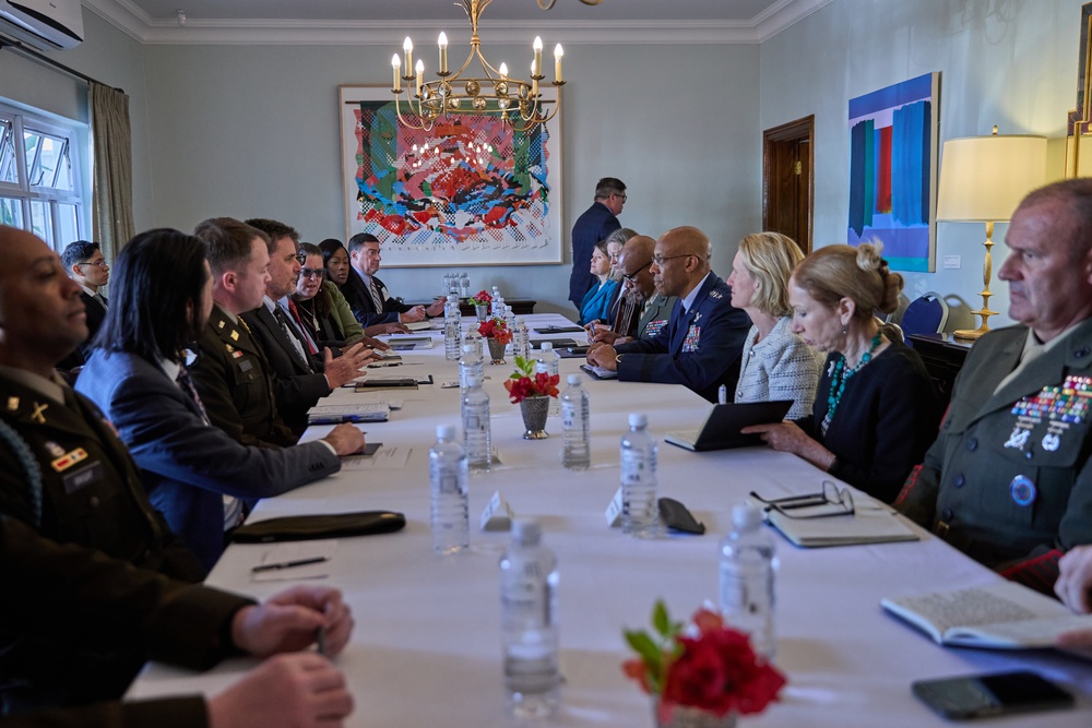 Gen. Brown and Gen. Langley conduct country team brief