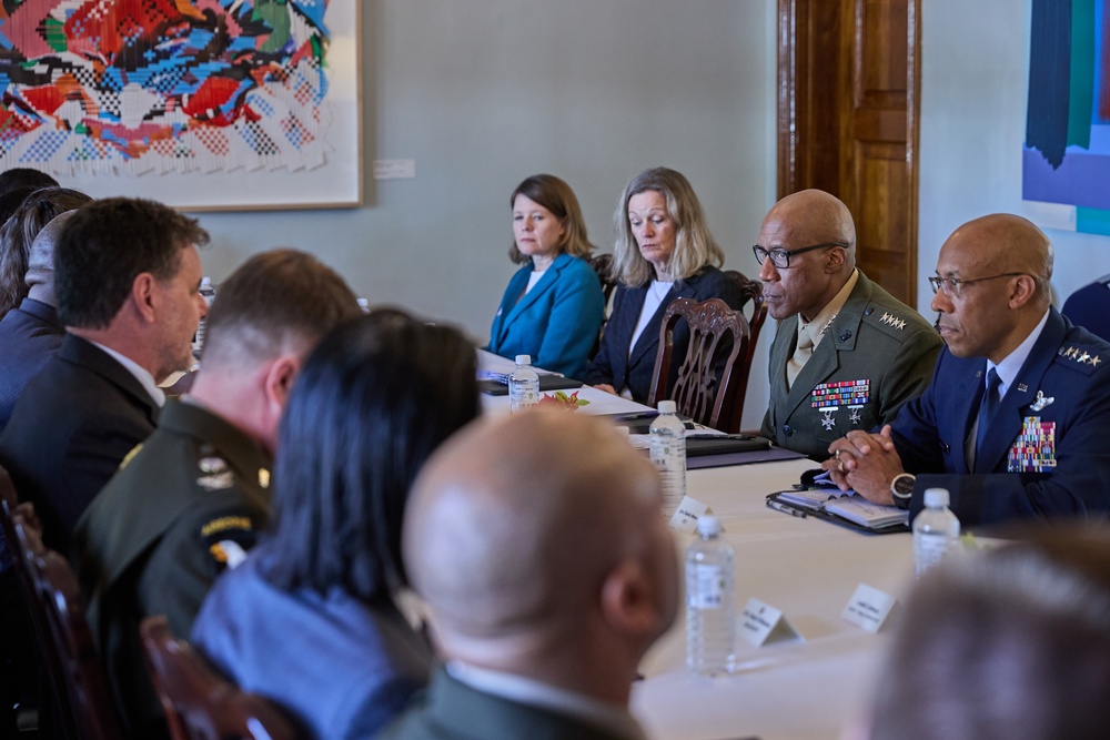 Gen. Brown and Gen. Langley conduct country team brief