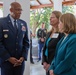 Gen. Brown and Gen. Langley visit with Embassy Personnel