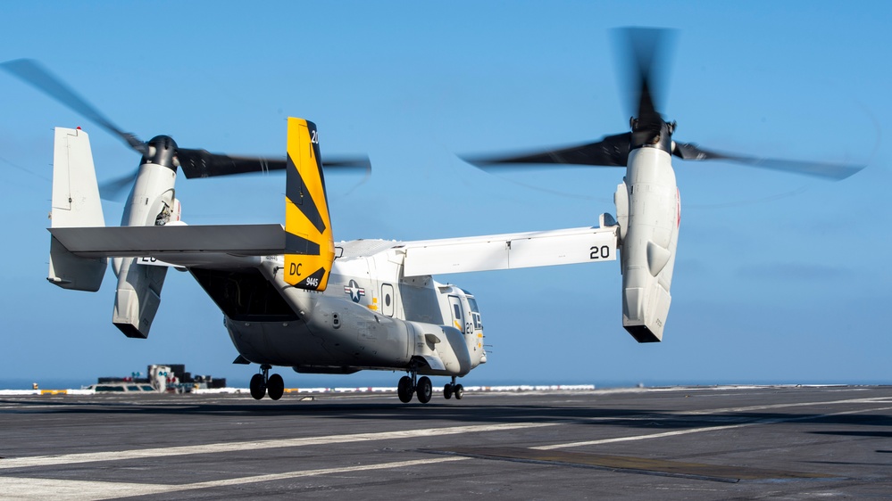 Osprey Operations Onboard USS Carl Vinson