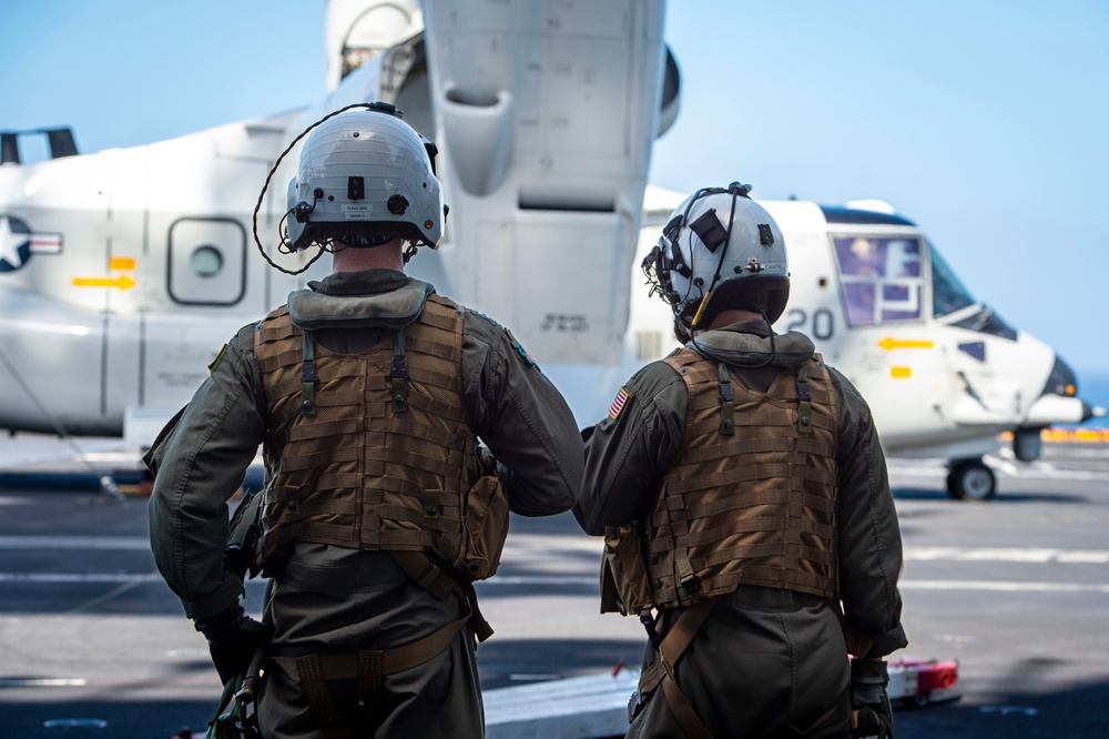 Osprey Operations Onboard USS Carl Vinson