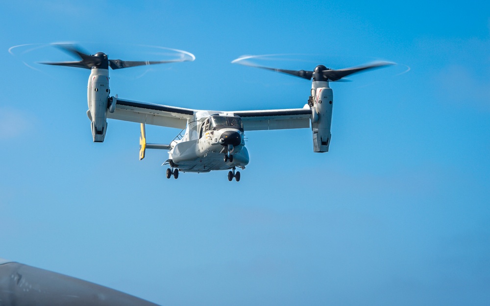 Osprey Operations Onboard USS Carl Vinson