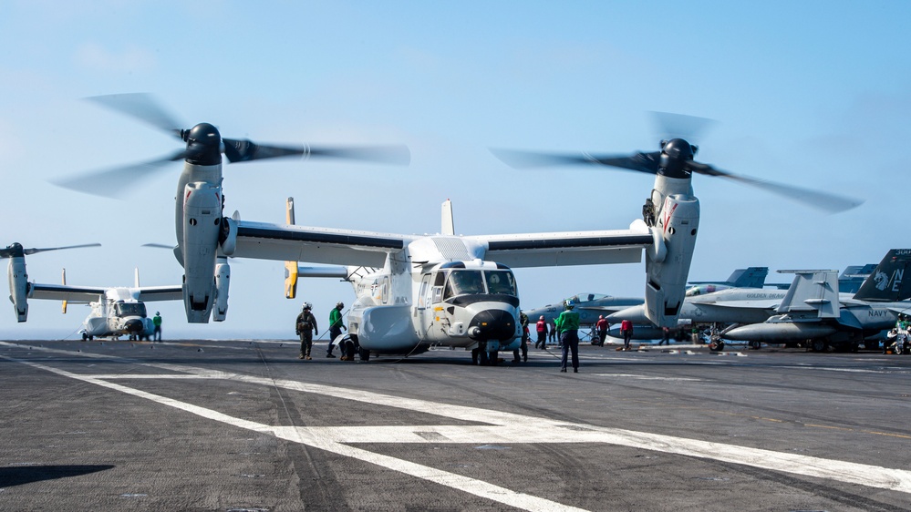 Osprey Operations Onboard USS Carl Vinson