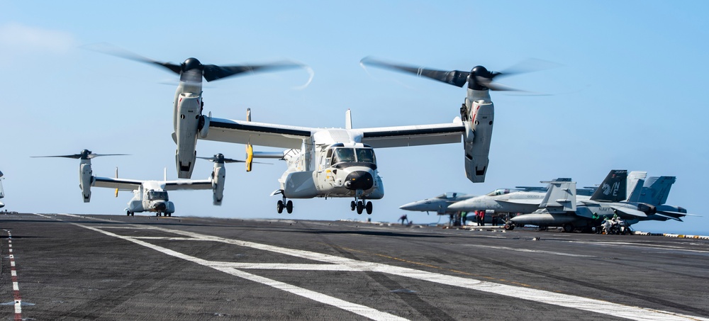 Osprey Operations Onboard USS Carl Vinson