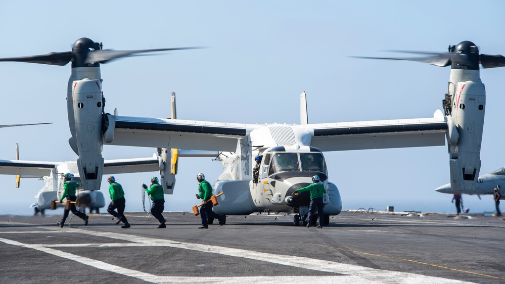 Osprey Operations Onboard USS Carl Vinson