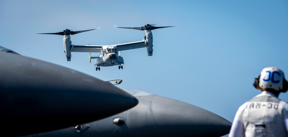 Osprey Operations Onboard USS Carl Vinson