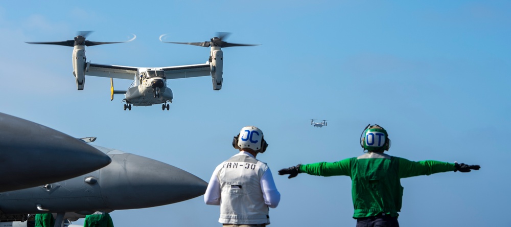 Osprey Operations Onboard USS Carl Vinson