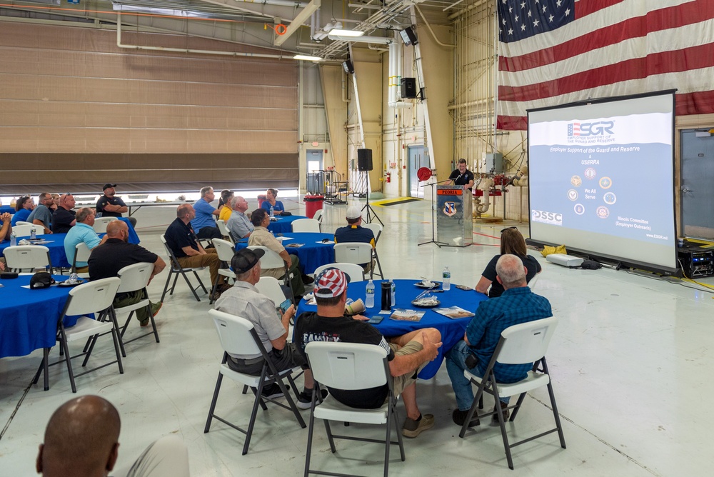 182nd Airlift Wing hosts ESGR &quot;Breakfast with the Boss&quot; Boss Lift June 18, 2024