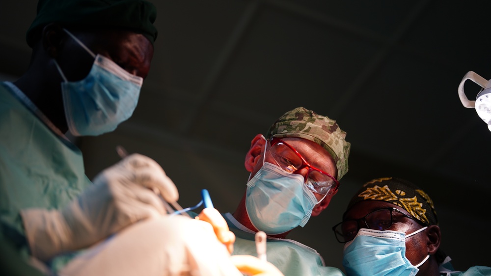 American and Chadian military general surgeons work together during N'Djamena based medical exercise