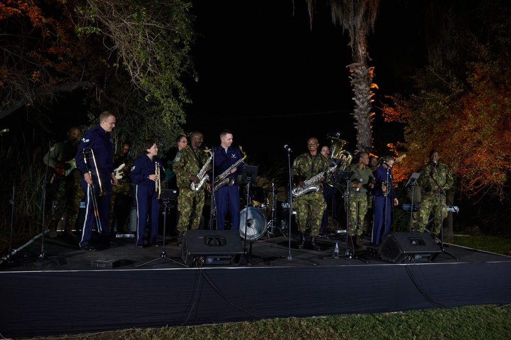 U.S. Air Forces Africa Band Performs with Botswana Defence Force Band